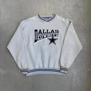 Vintage 90s NFL Dallas Cowboys Russell Athletic Sweatshirt Large Gray